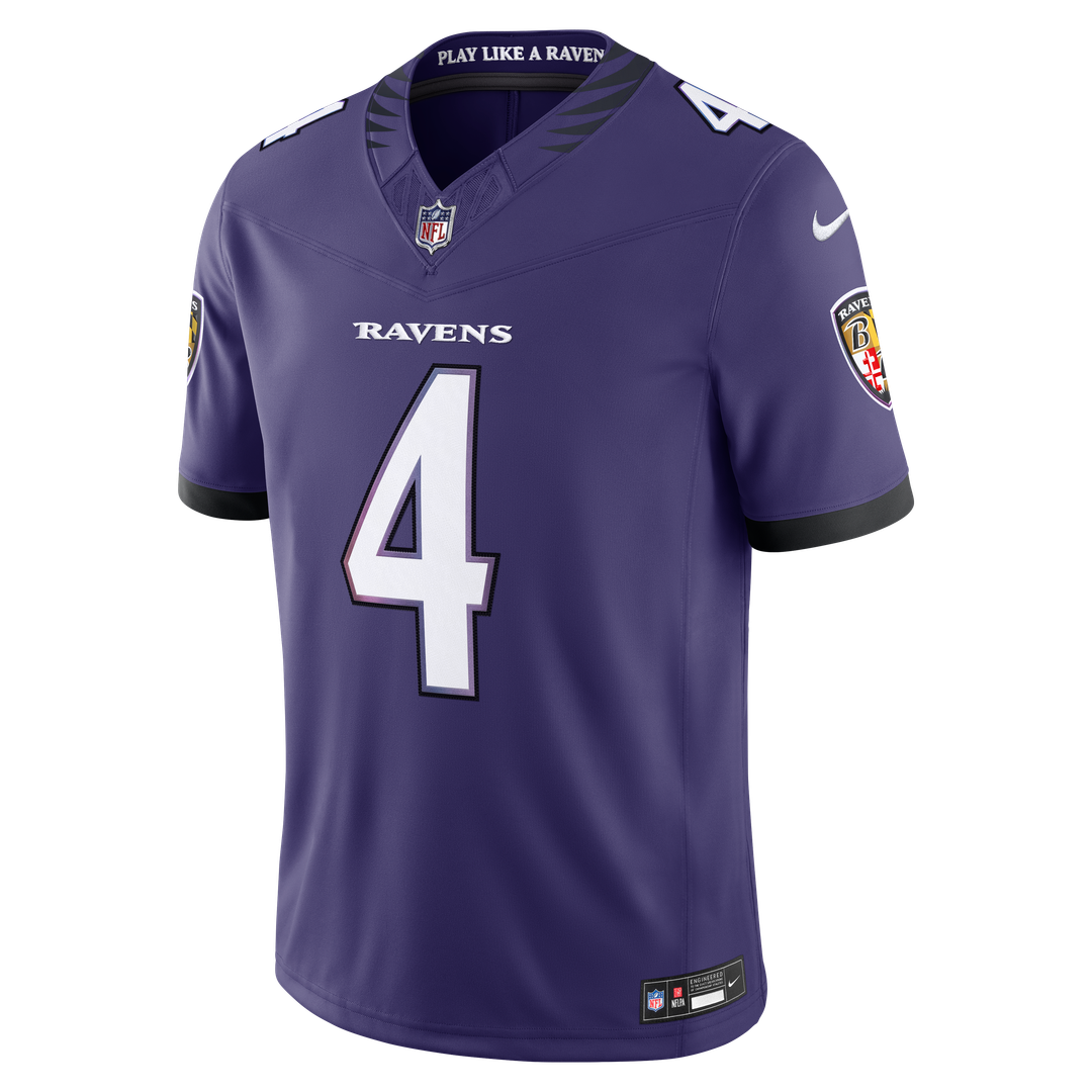 Baltimore Ravens Zay Flowers Purple Team Vapor F.U.S.E. Stitched Limited Jersey