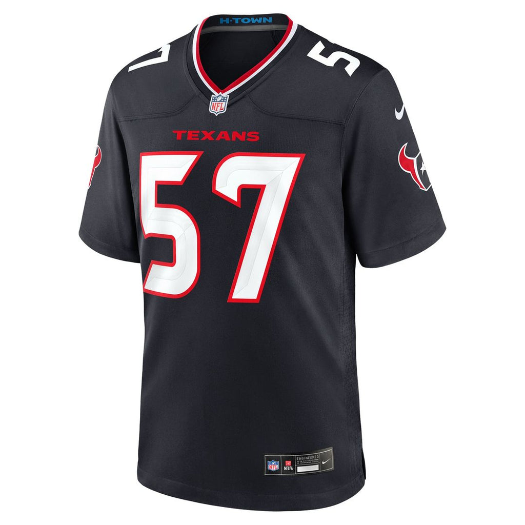 Houston Texans Blake Fisher Navy Team Game Jersey