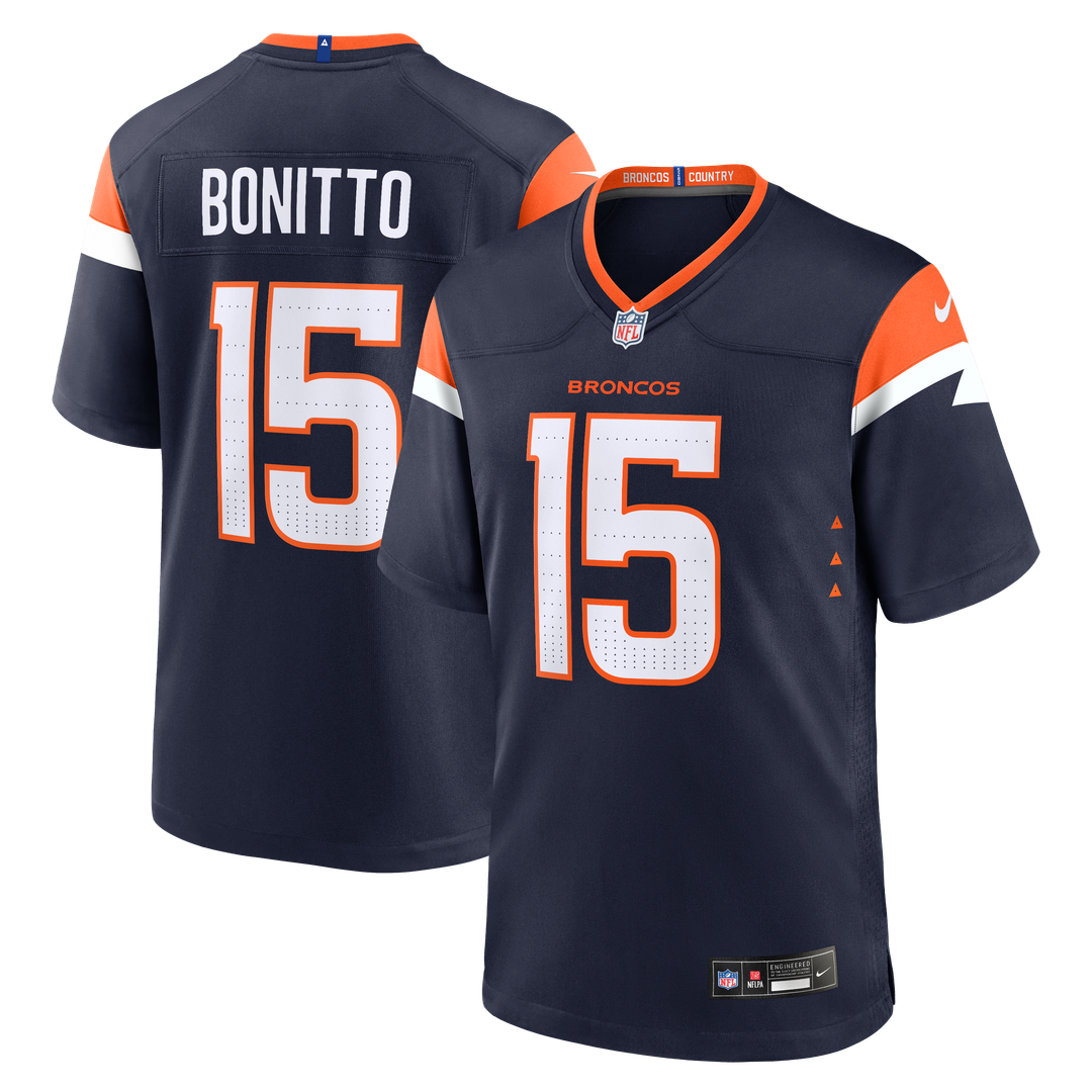 Denver Broncos Nik Bonitto Navy Alternate Game Jersey