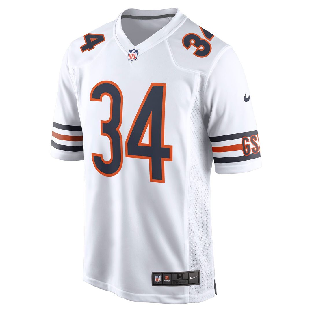 Chicago Bears Walter Payton White Retired Player Away Game Jersey