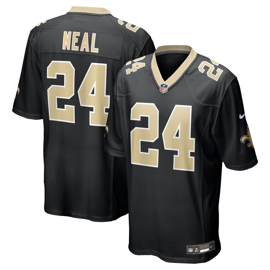 New Orleans Saints Devin Neal Black Team Game Jersey