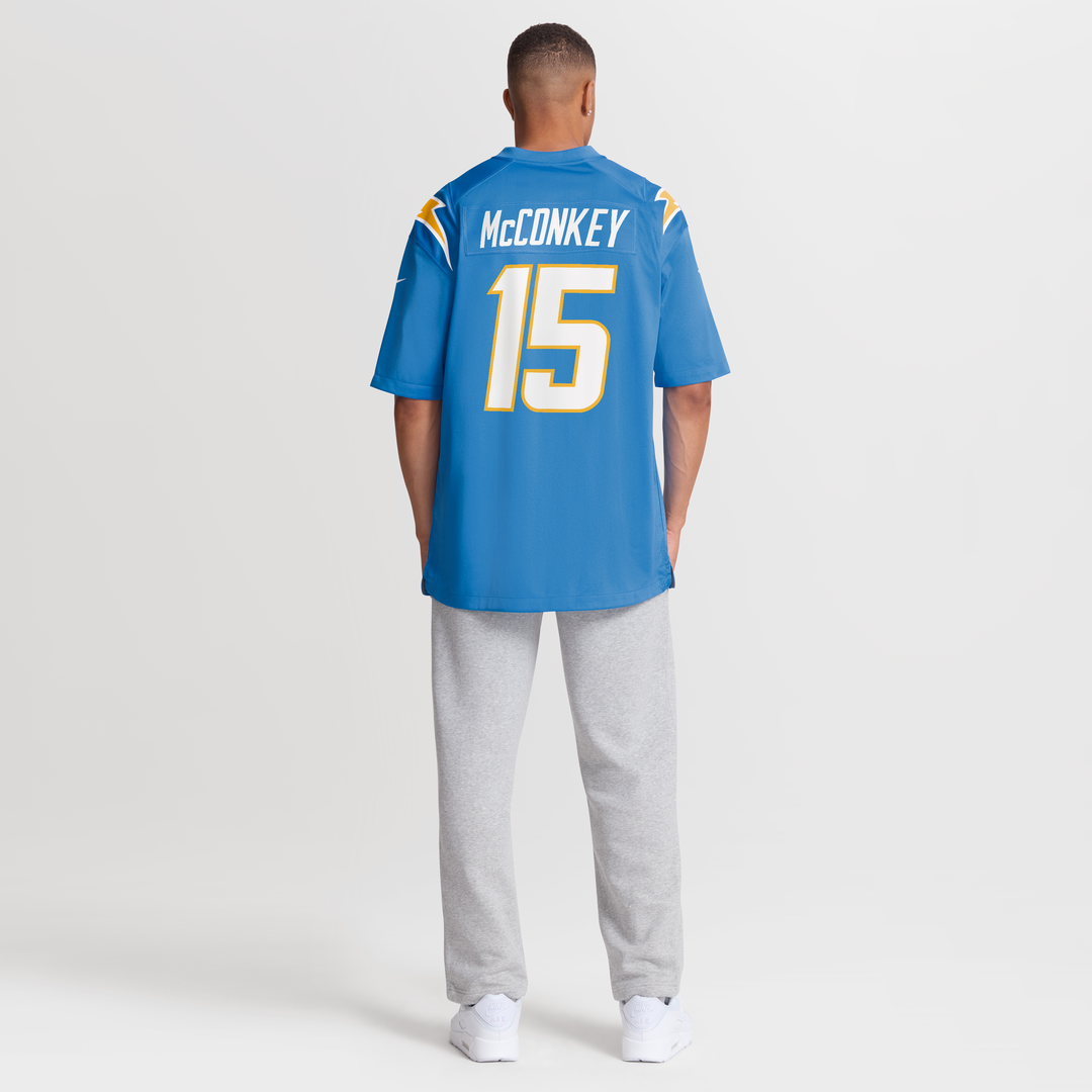 Los Angeles Chargers Ladd McConkey Gold Alternate Charger Power Game Player Jersey