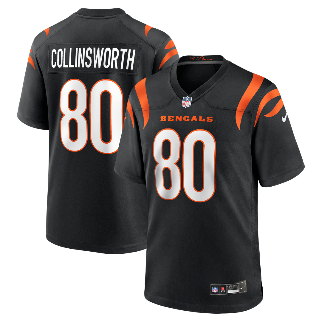 Cincinnati Bengals Cris Collinsworth Black Team Retired Player Game Jersey
