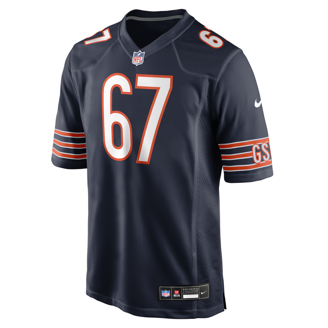 Chicago Bears Garrett Bradbury Navy Team Game Jersey