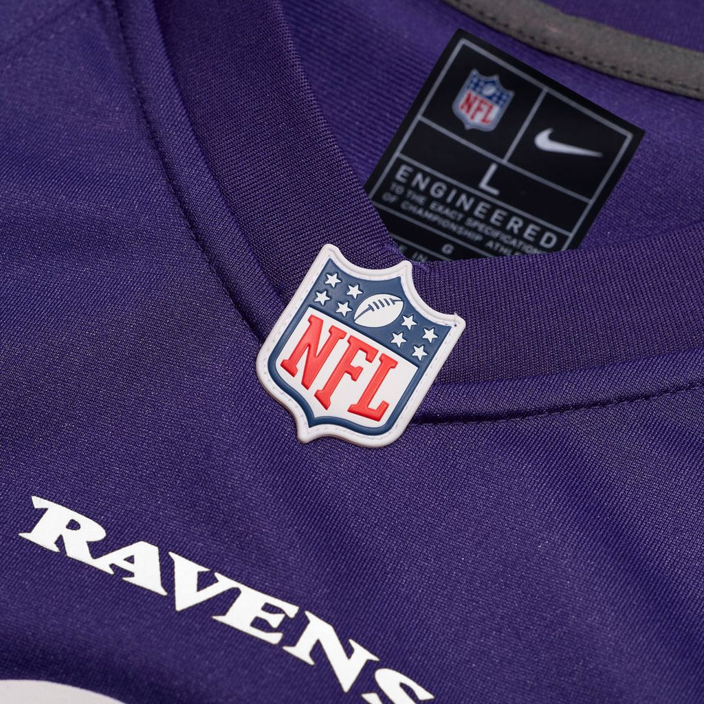 Baltimore Ravens Justice Hill Purple Game Jersey