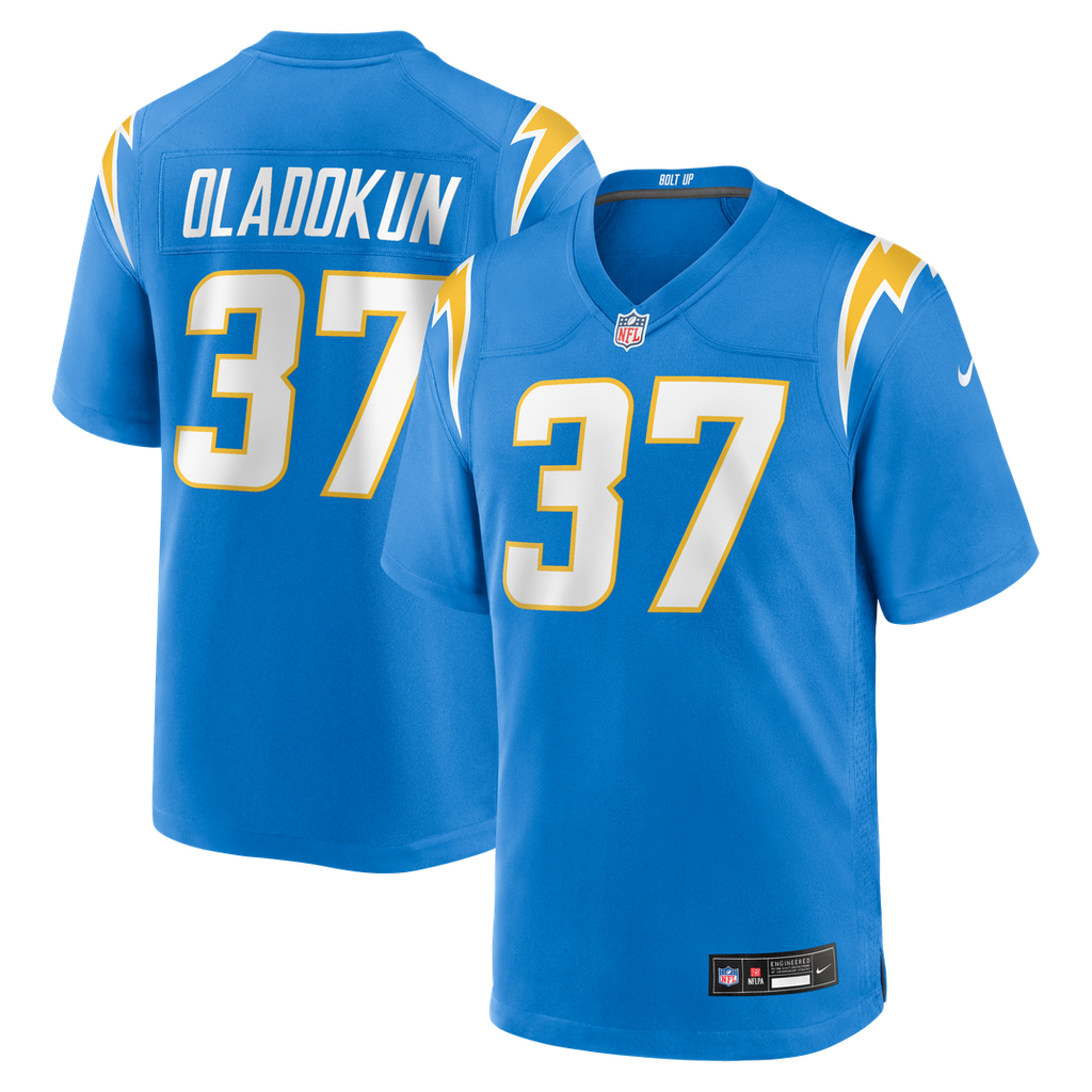 Los Angeles Chargers Jordan Oladokun Powder Blue Team Game Jersey