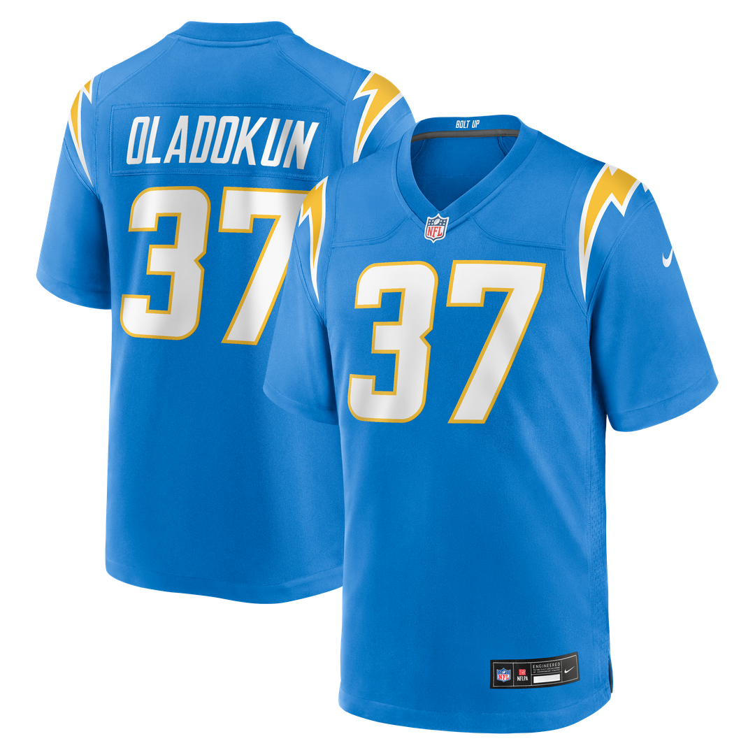 Los Angeles Chargers Jordan Oladokun Powder Blue Team Game Jersey