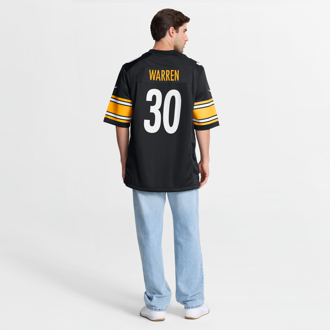 Pittsburgh Steelers Jaylen Warren Black Game Player Jersey