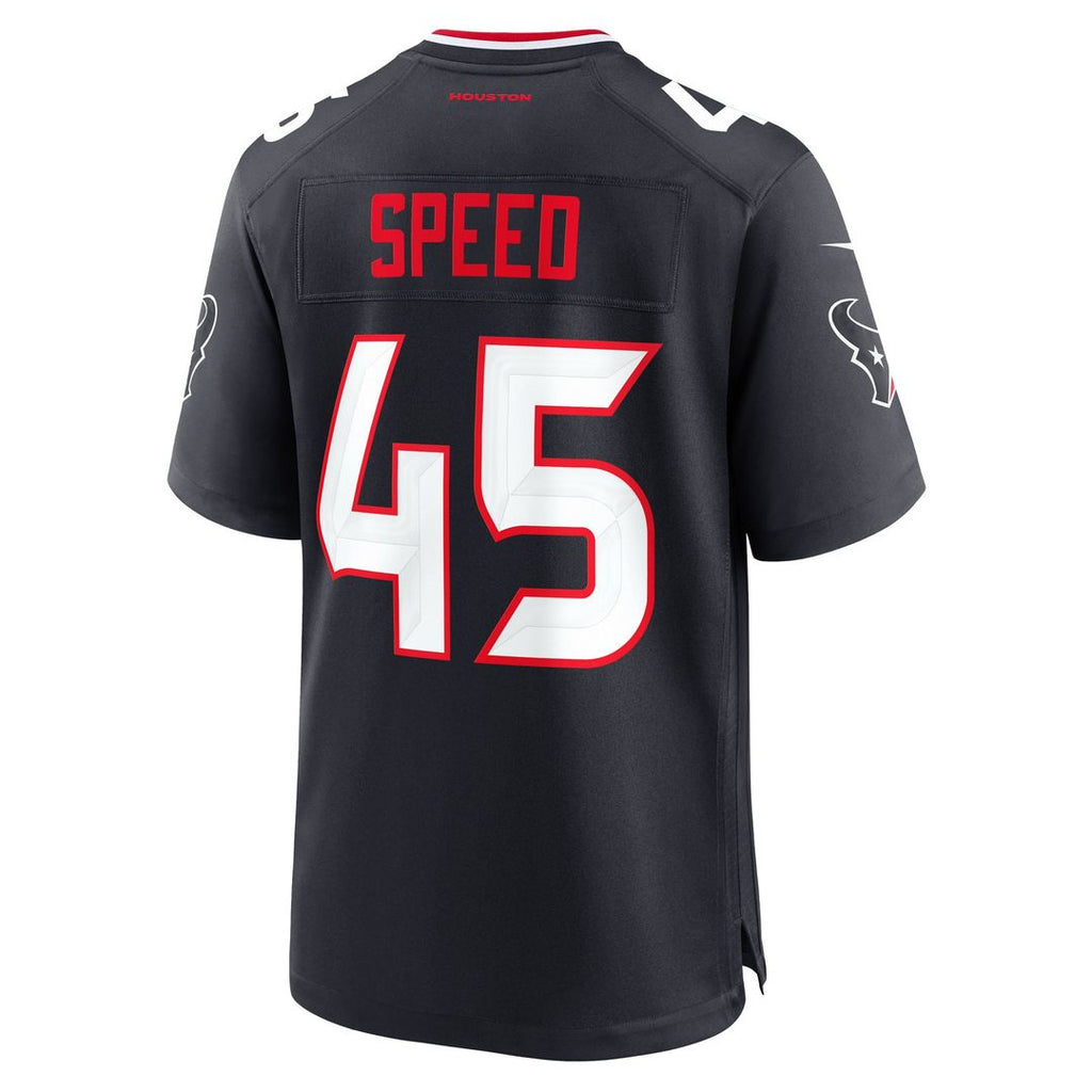 Houston Texans E.J. Speed Navy Team Game Jersey