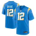 Los Angeles Chargers Derius Davis Powder Blue Team Game Jersey
