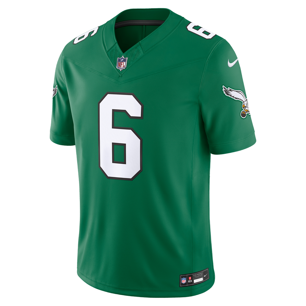 Philadelphia Eagles DeVonta Smith Kelly Green Alternate Vapor F.U.S.E. Stitched Limited Jersey