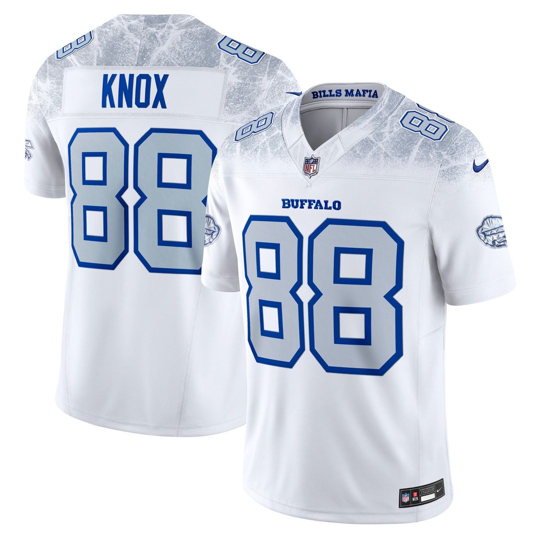 Buffalo Bills Dawson Knox White Rivalries Collection Stitched Limited Jersey