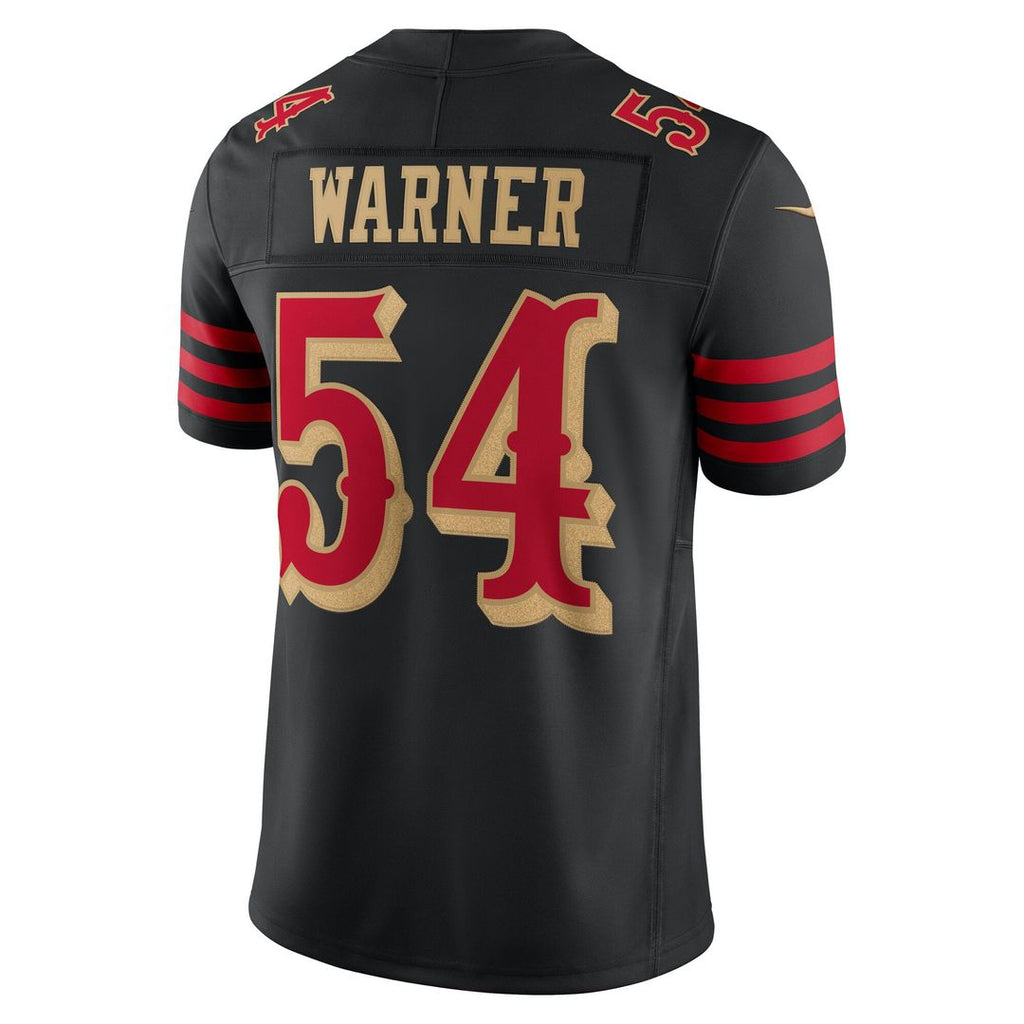 San Francisco 49ers Fred Warner Black Rivalries Collection Stitched Limited Jersey