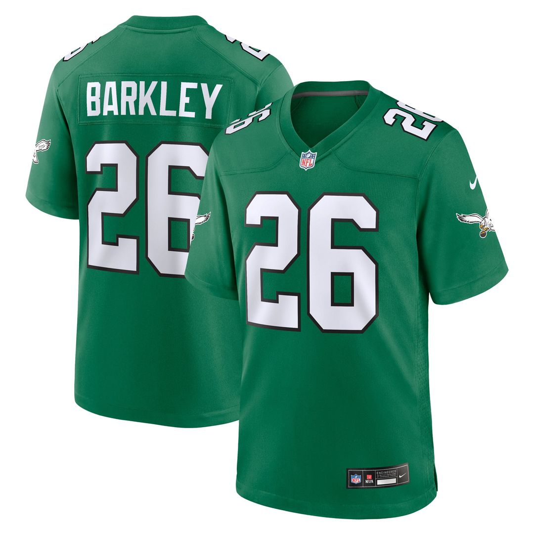 Philadelphia Eagles Saquon Barkley Midnight Green Team Game Jersey