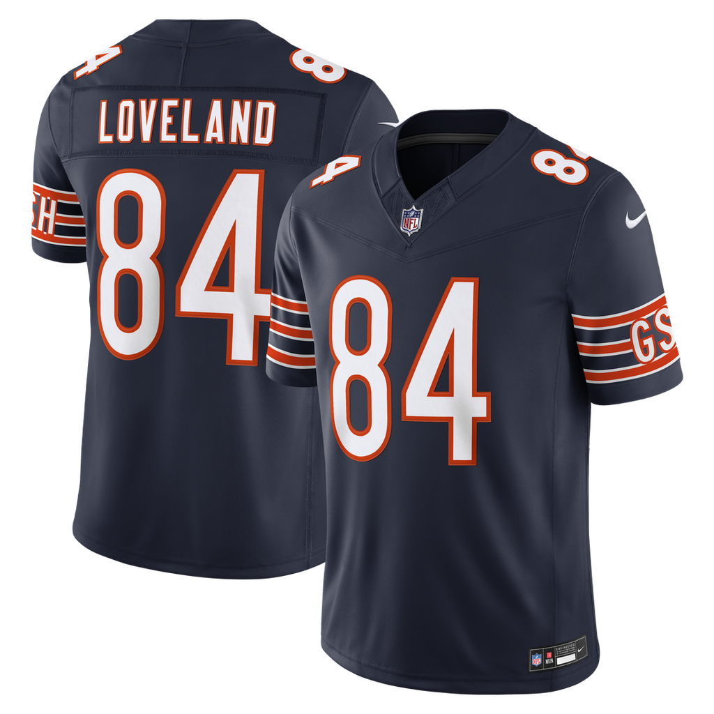 Chicago Bears Colston Loveland Navy Team Vapor F.U.S.E. Stitched Limited Jersey
