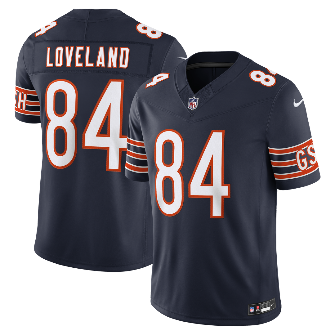 Chicago Bears Colston Loveland Navy Team Vapor F.U.S.E. Stitched Limited Jersey