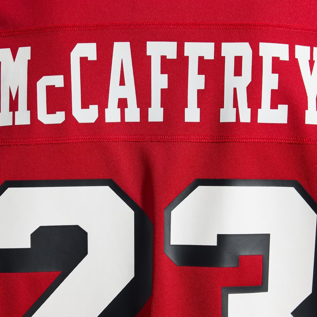 San Francisco 49ers Christian McCaffrey Scarlet Alternate Game Player Jersey
