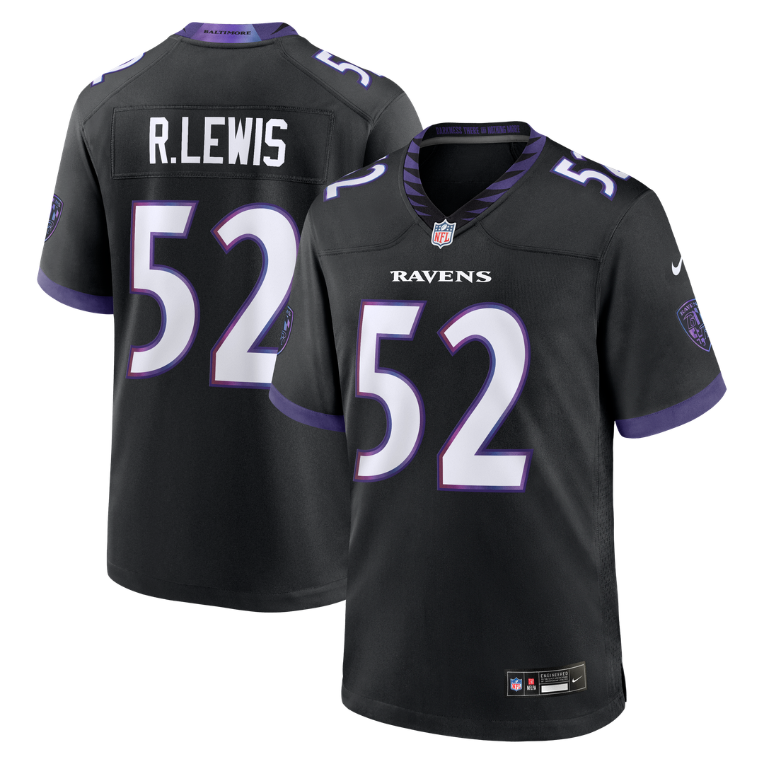 Baltimore Ravens Ray Lewis Black Alternate Retired Player Game Jersey
