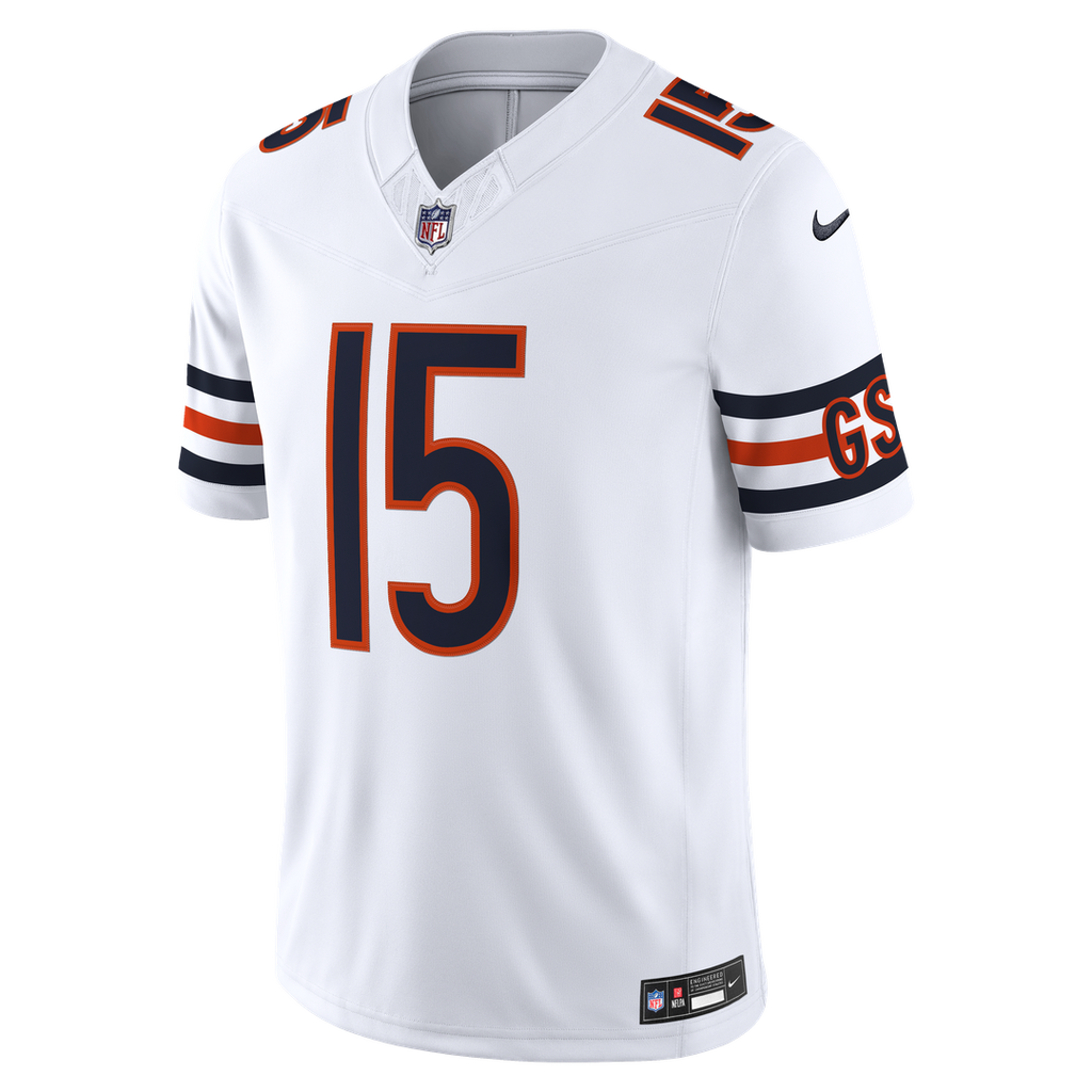 Chicago Bears Rome Odunze White Vapor F.U.S.E. Stitched Limited Jersey