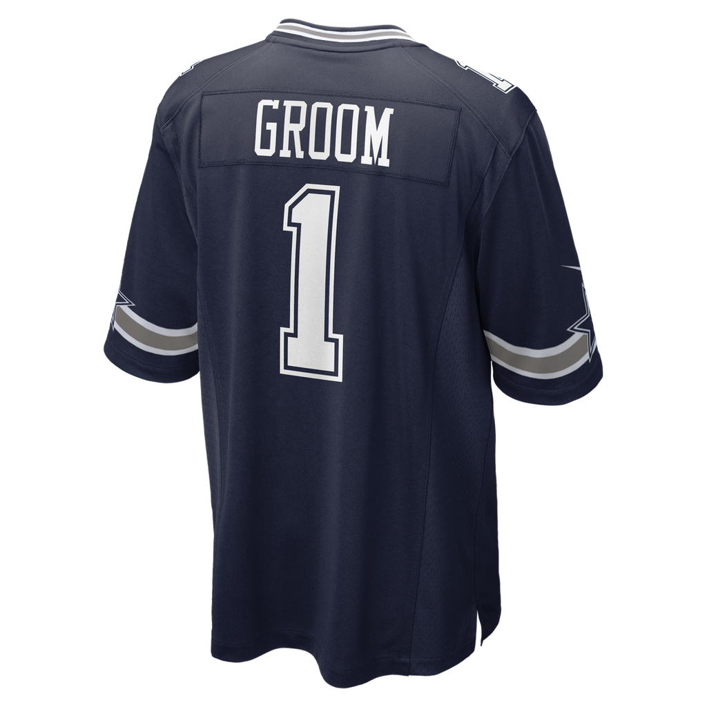 Dallas Cowboys Number 1 Groom Navy Game Jersey