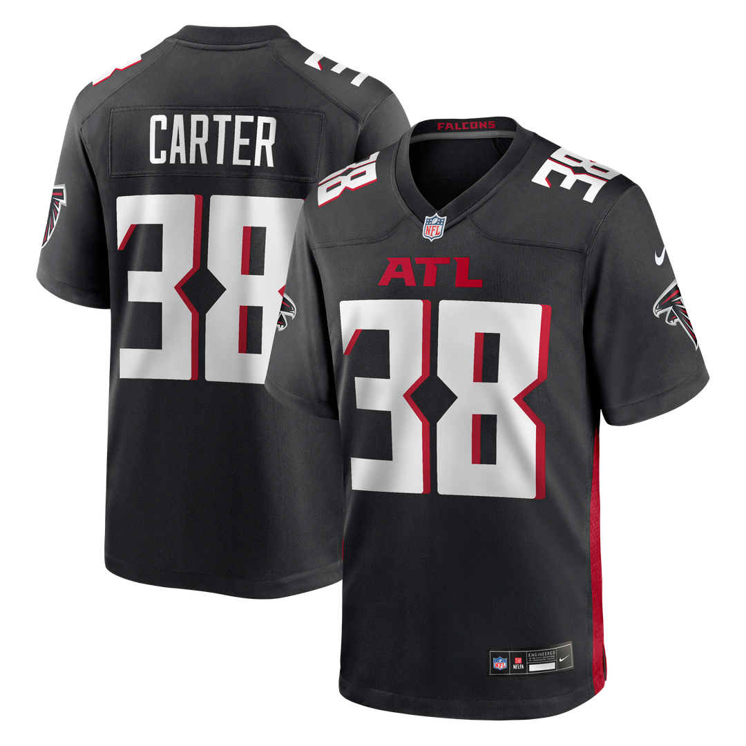 Atlanta Falcons Nathan Carter Black Team Game Jersey