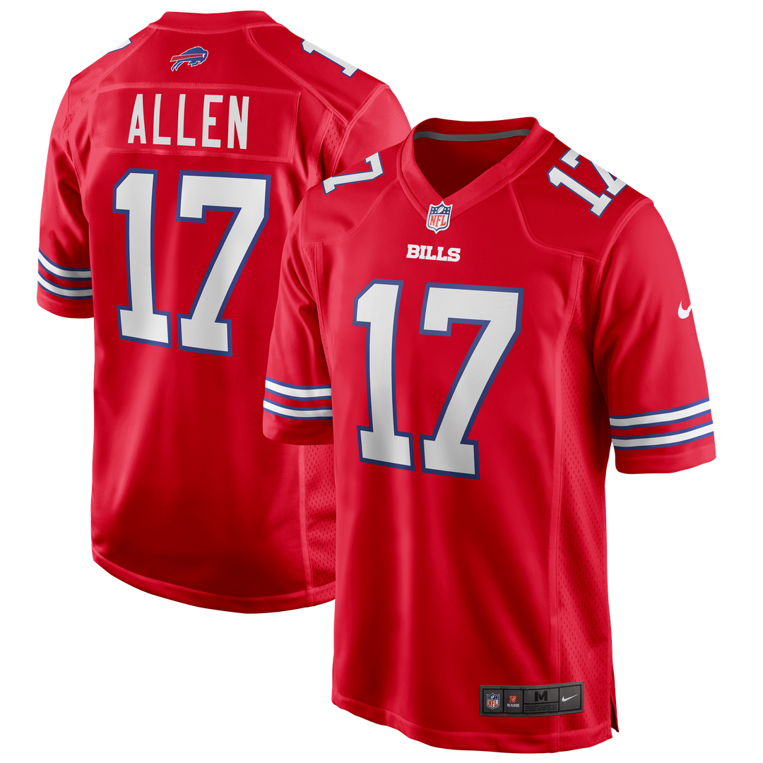 Buffalo Bills Josh Allen Red Alternate Game Jersey