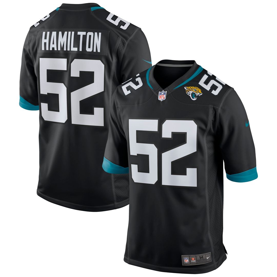Jacksonville Jaguars DaVon Hamilton Black Game Jersey