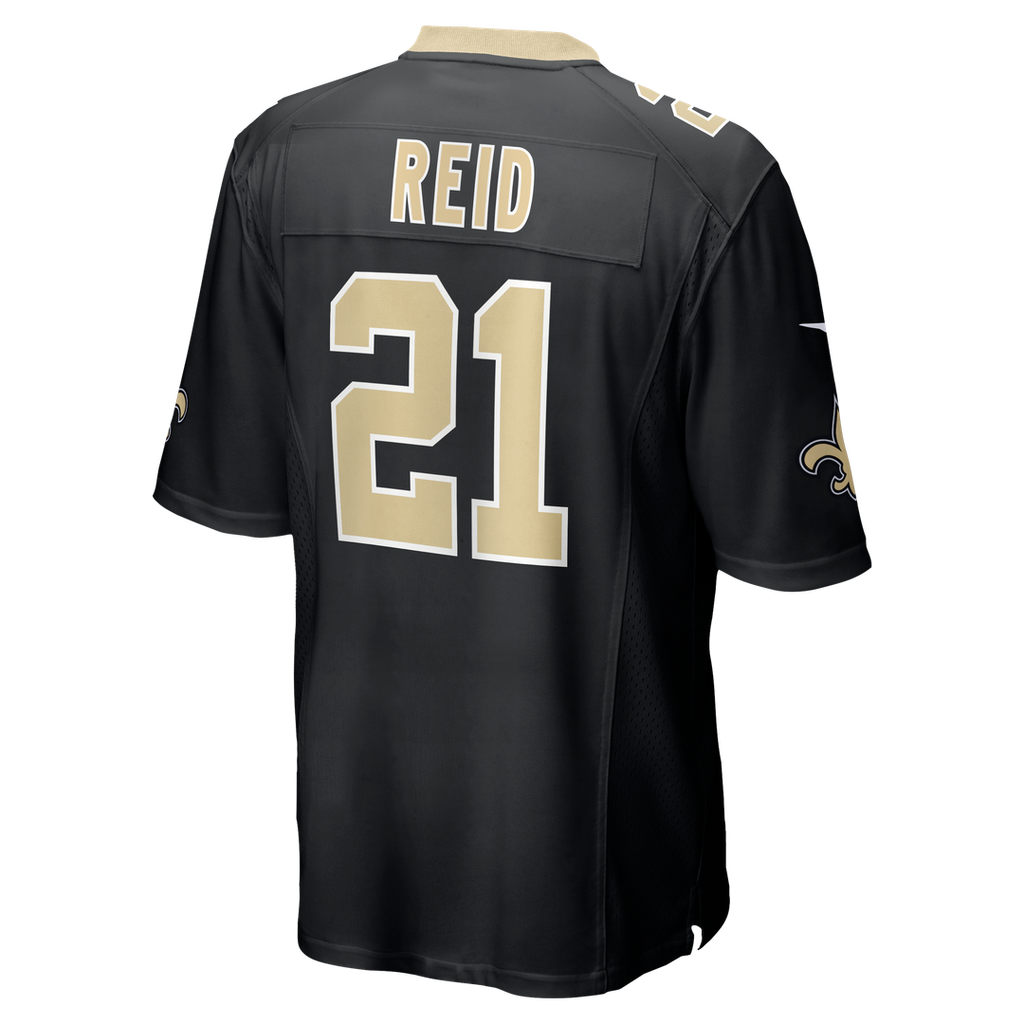 New Orleans Saints Justin Reid Black Team Game Jersey