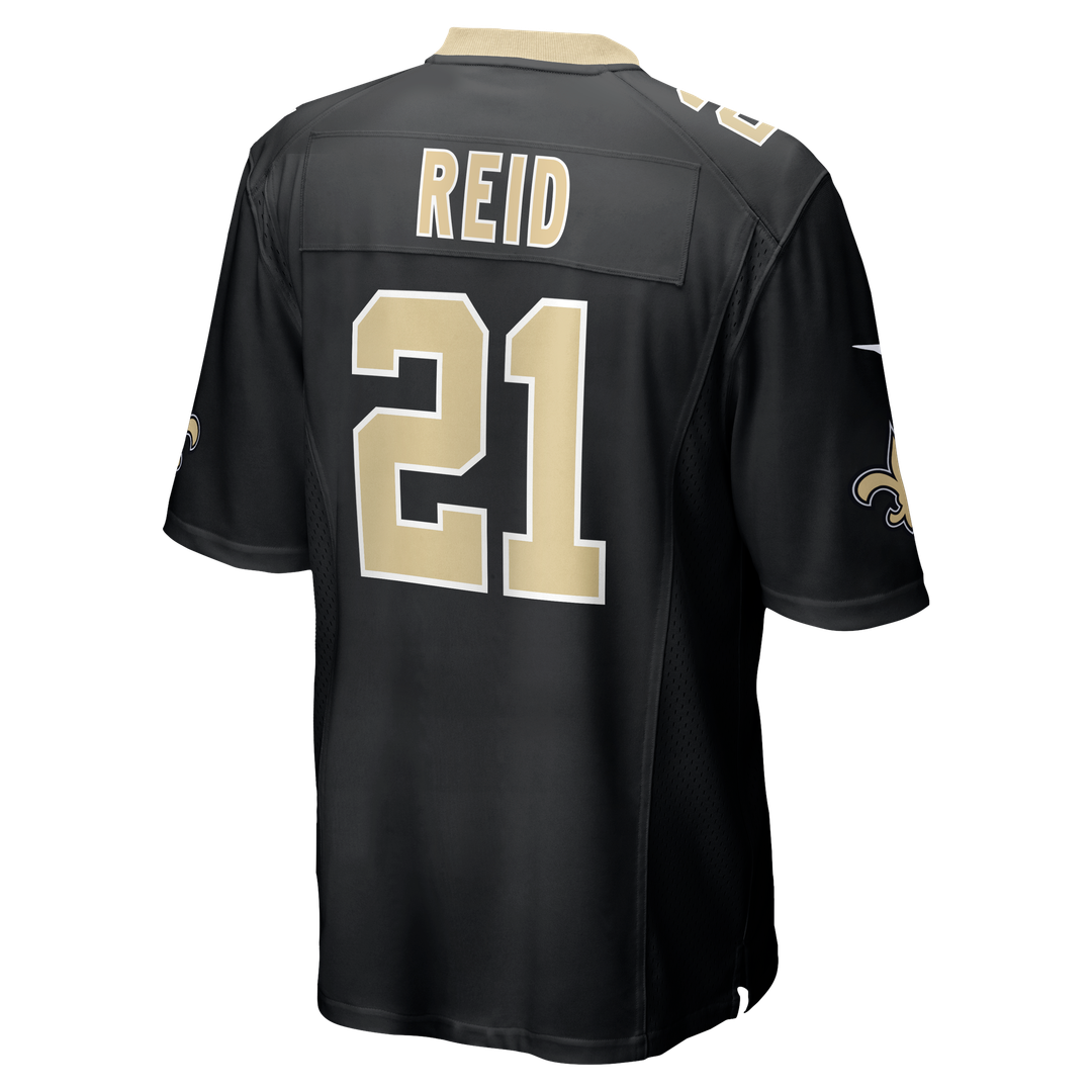 New Orleans Saints Justin Reid Black Team Game Jersey