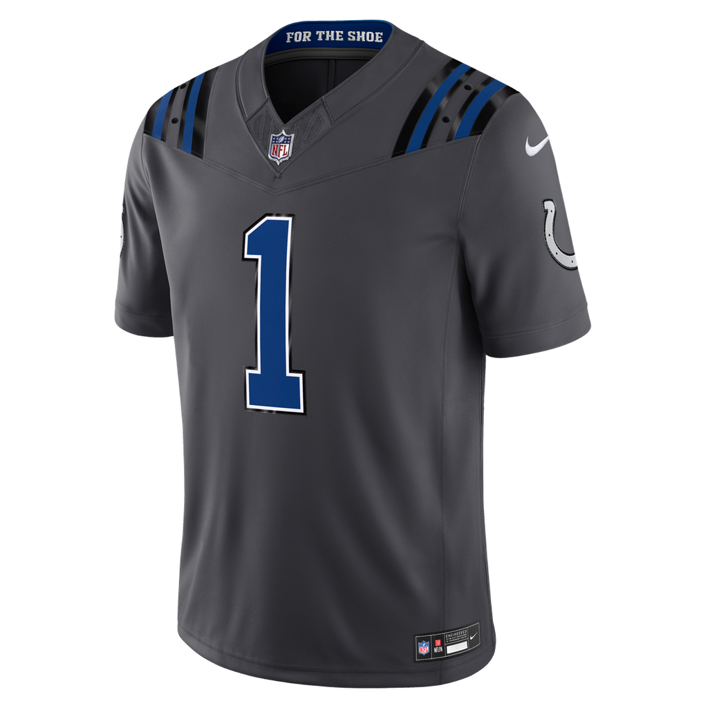 Indianapolis Colts Ahmad Sauce Gardner Anthracite 2026 Rivalries Collection Stitched Limited Jersey
