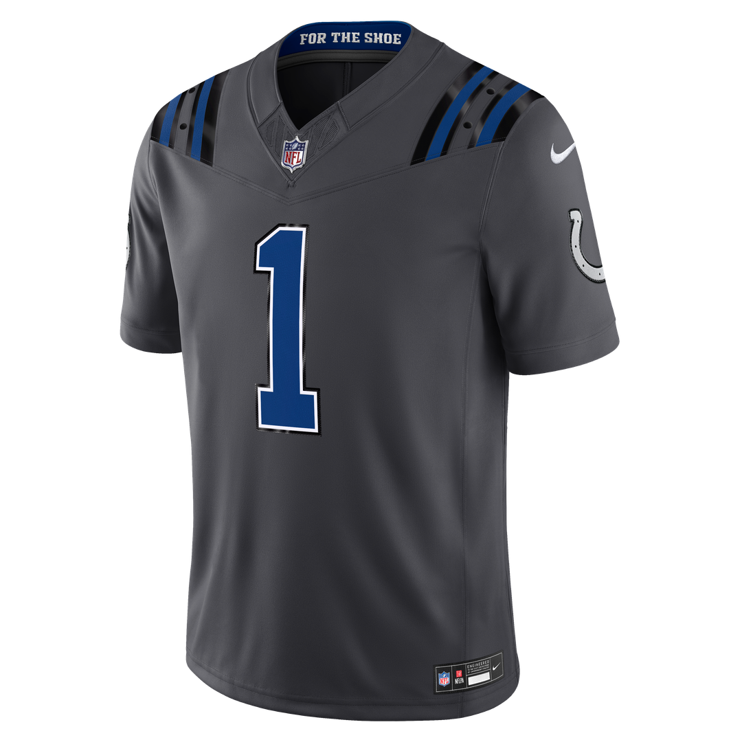 Indianapolis Colts Ahmad Sauce Gardner Anthracite 2026 Rivalries Collection Stitched Limited Jersey