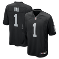 Las Vegas Raiders Number 1 Dad Black Game Jersey