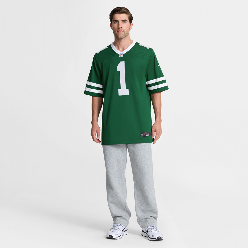 New York Jets Number 1 Groom Legacy Green Game Jersey