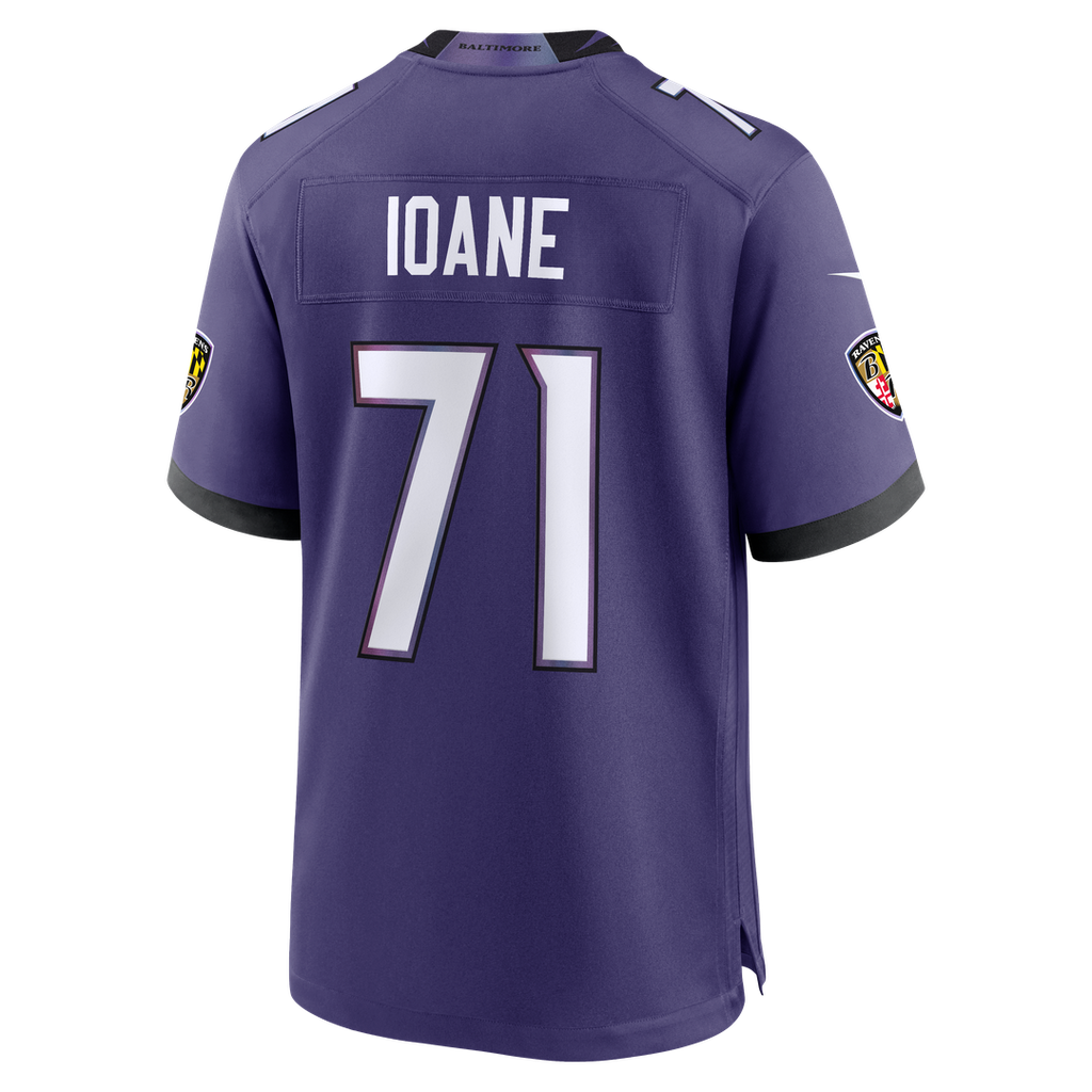 Baltimore Ravens Olaivavega Ioane Purple Team Game Jersey