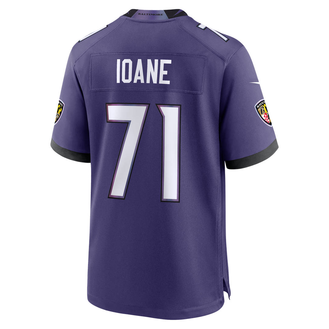 Baltimore Ravens Olaivavega Ioane Purple Team Game Jersey