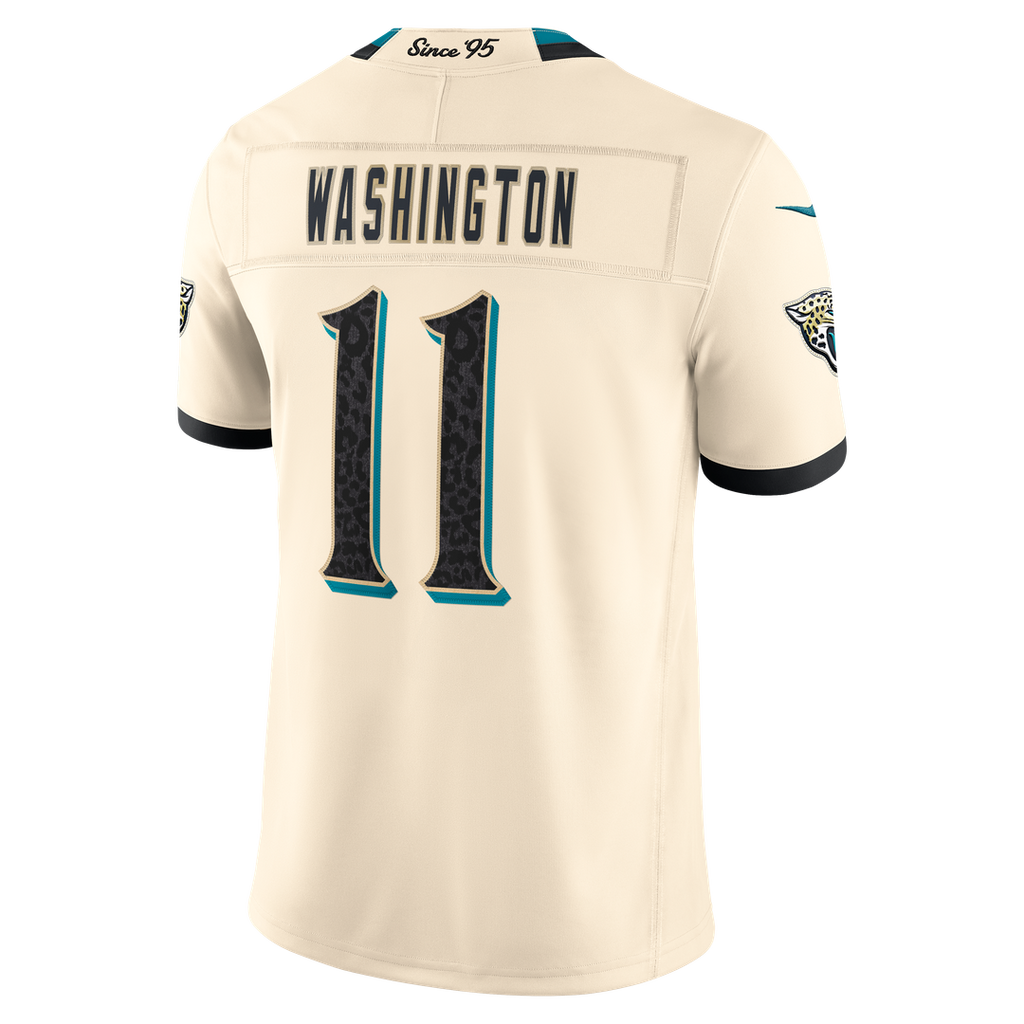 Jacksonville Jaguars Parker Washington Natural 2026 Rivalries Collection Stitched Limited Jersey