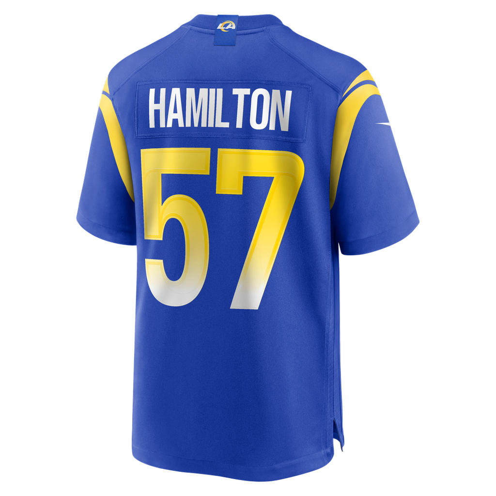 Los Angeles Rams Ty Hamilton Royal Team Game Jersey