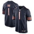 Chicago Bears Number 1 Dad Navy Game Jersey