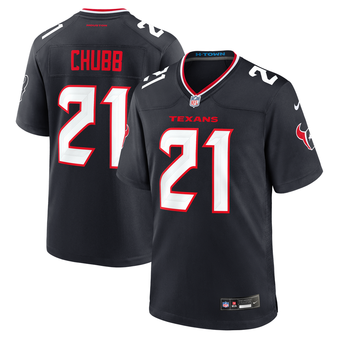 Houston Texans Nick Chubb Navy Team Game Jersey