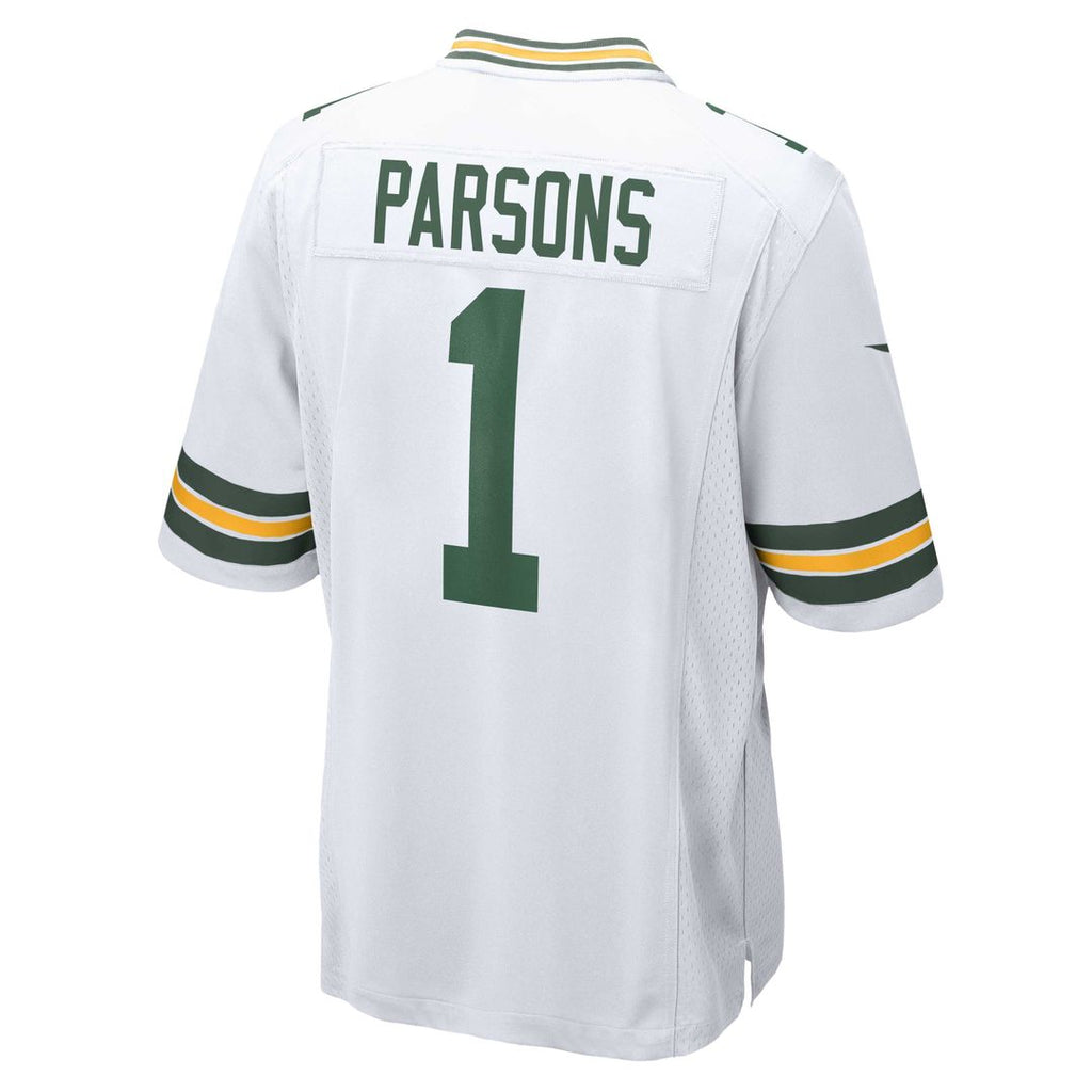 Green Bay Packers Micah Parsons White Game Player Jersey