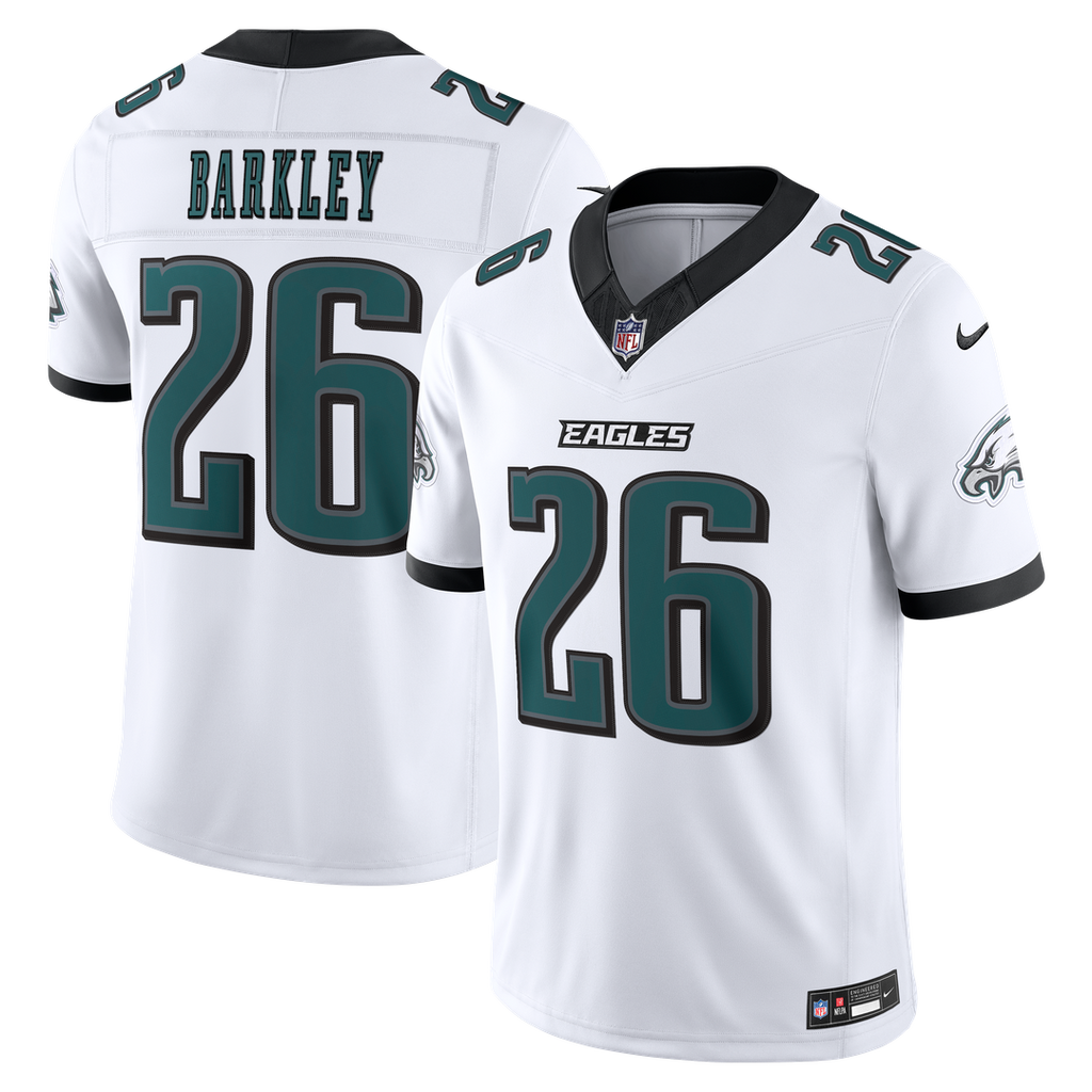Philadelphia Eagles Saquon Barkley White Vapor F.U.S.E. Stitched Limited Jersey