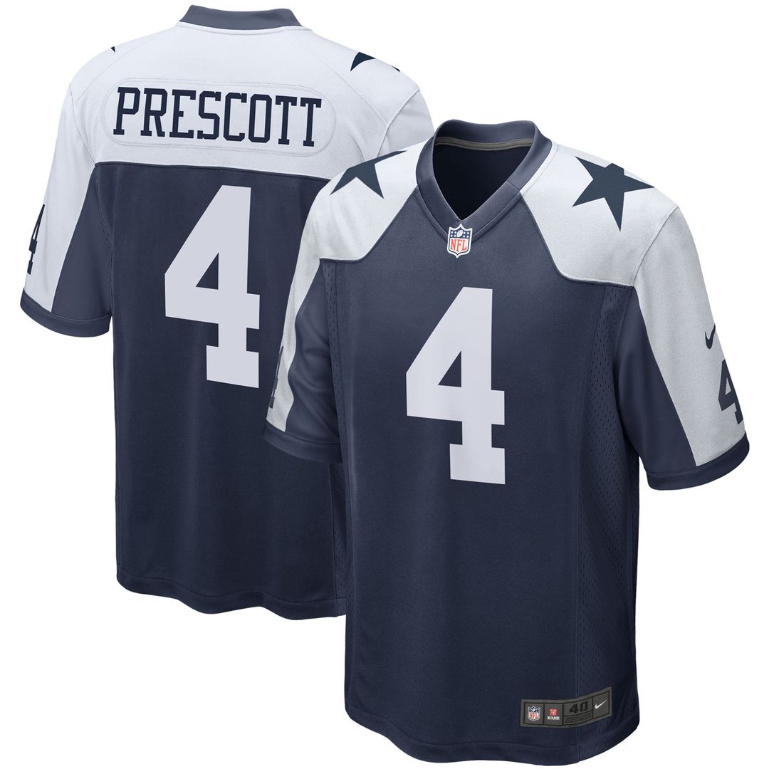 Dallas Cowboys Dak Prescott White Alternate Game Team Jersey