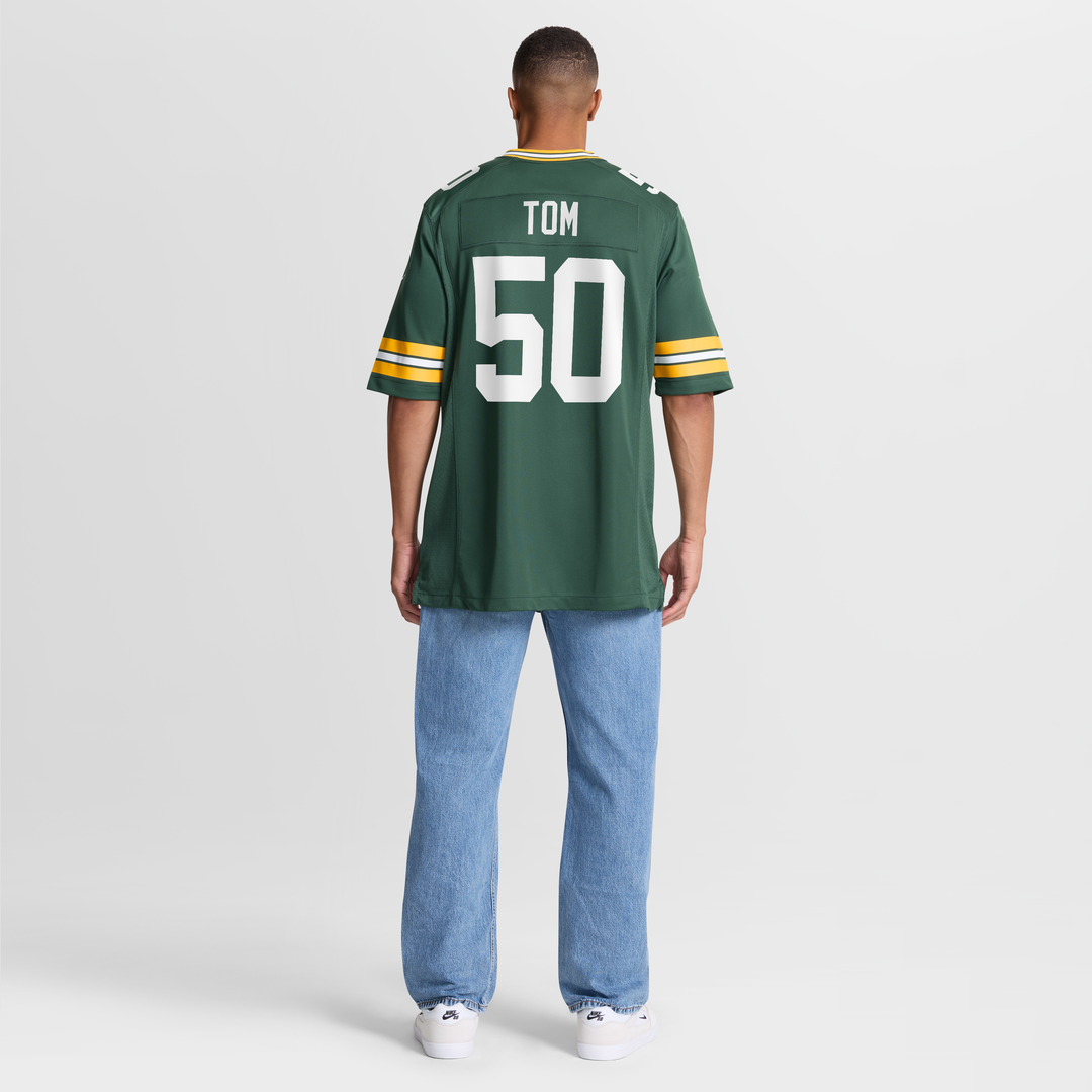 Green Bay Packers Zach Tom Green Game Player Jersey