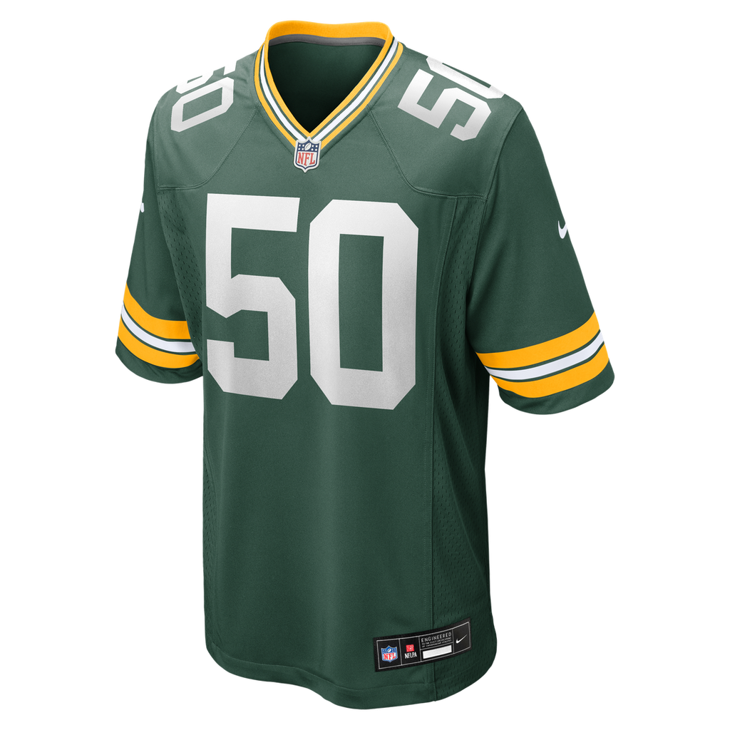 Green Bay Packers Zach Tom Green Game Player Jersey