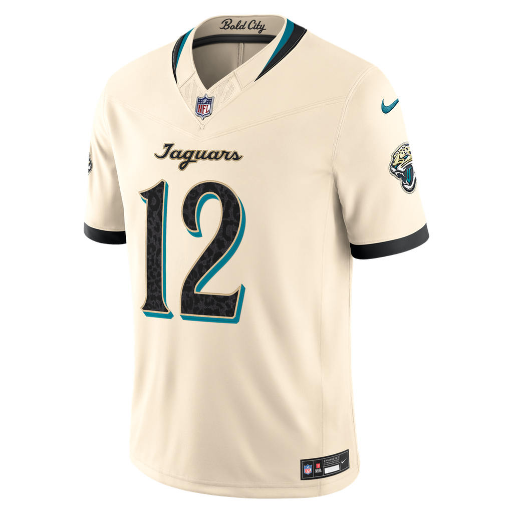 Jacksonville Jaguars Travis Hunter Natural 2026 Rivalries Collection Stitched Limited Jersey