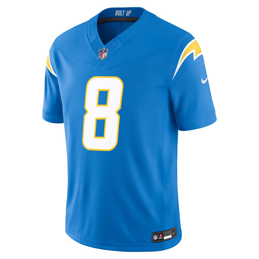 Los Angeles Chargers Omarion Hampton Powder Blue Team Vapor F.U.S.E. Stitched Limited Jersey