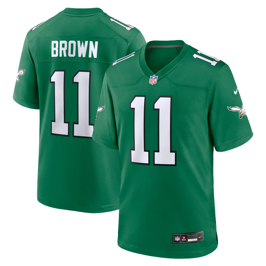 Philadelphia Eagles A.J. Brown Midnight Green Team Game Jersey
