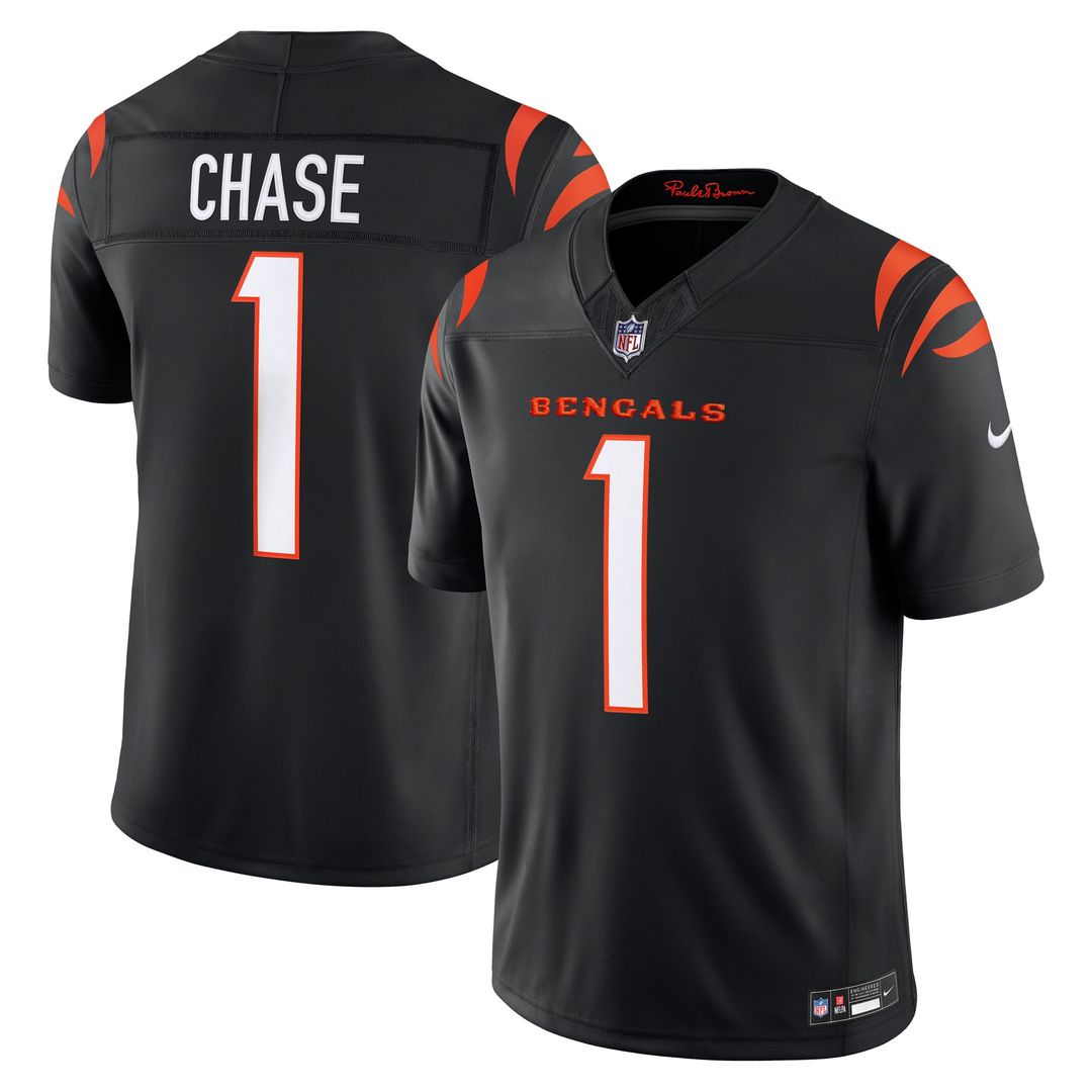 Cincinnati Bengals Ja'Marr Chase White Vapor F.U.S.E. Stitched Limited Jersey