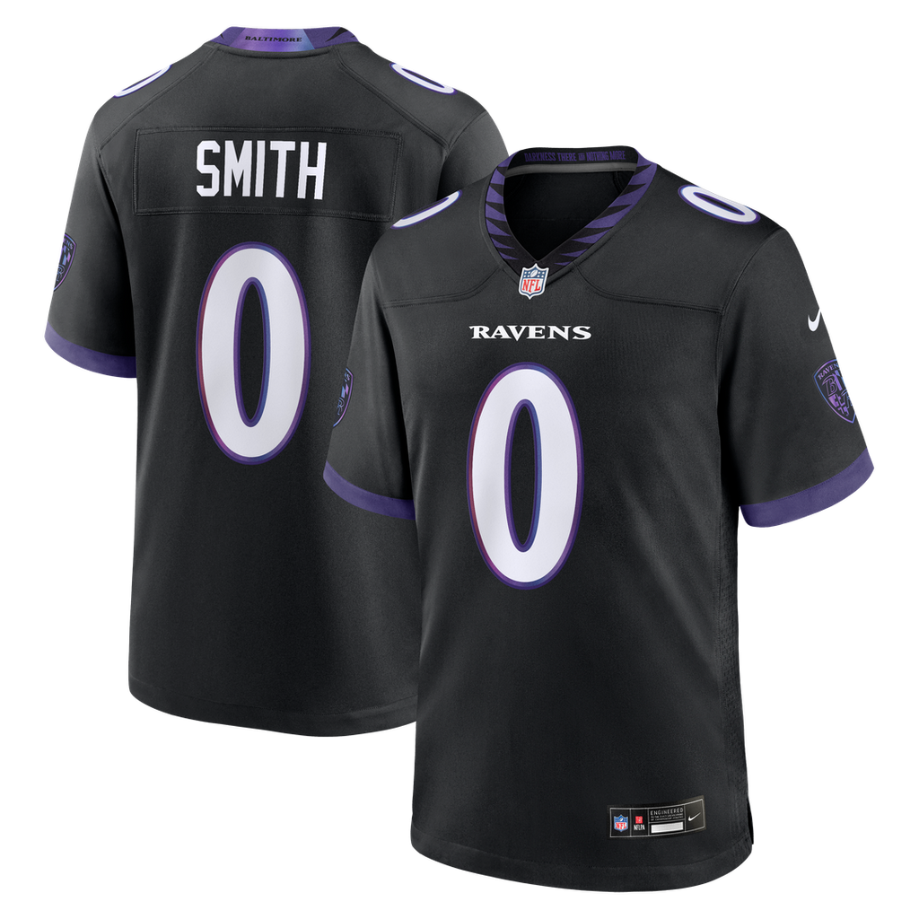 Baltimore Ravens Roquan Smith Black Alternate Game Jersey