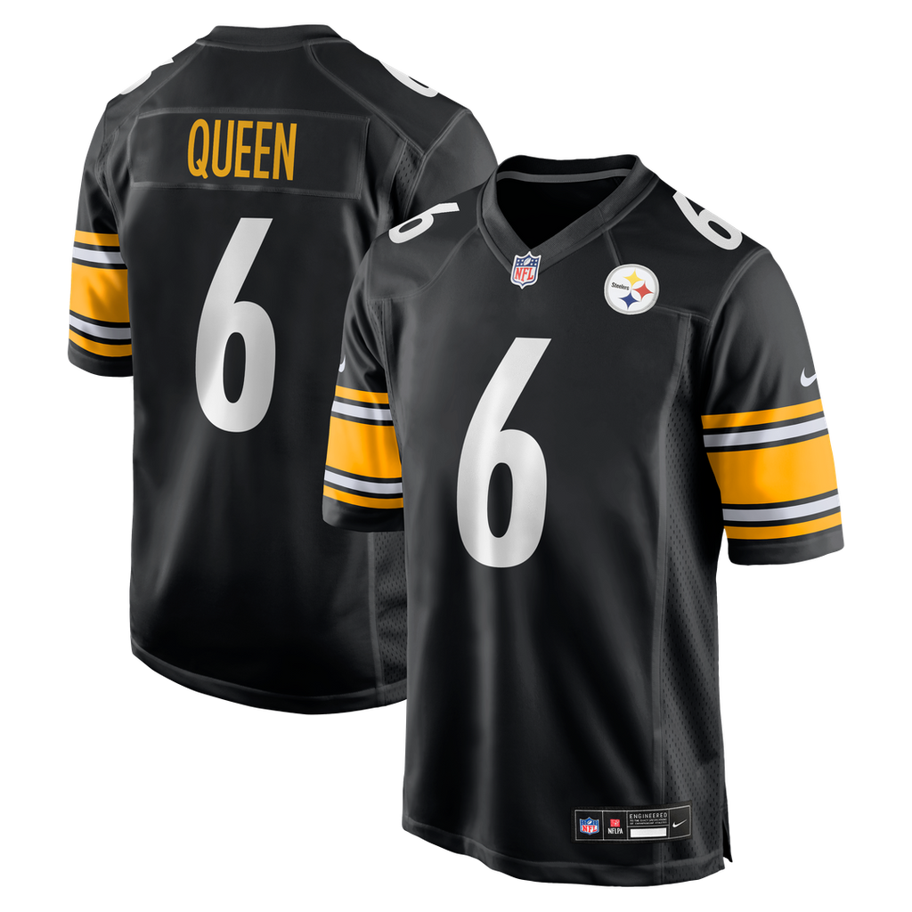 Pittsburgh Steelers Patrick Queen Black Game Player Jersey